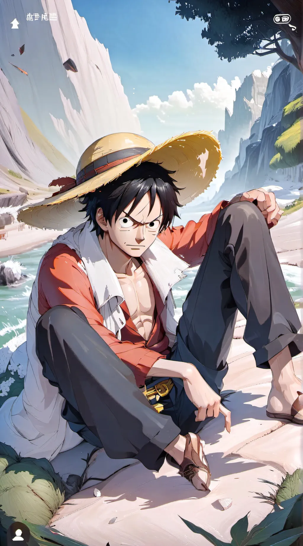 ai character: luffy background