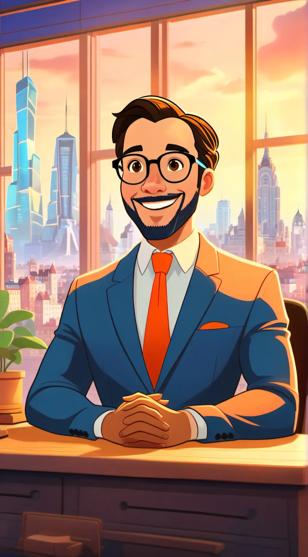 ai character: A man background