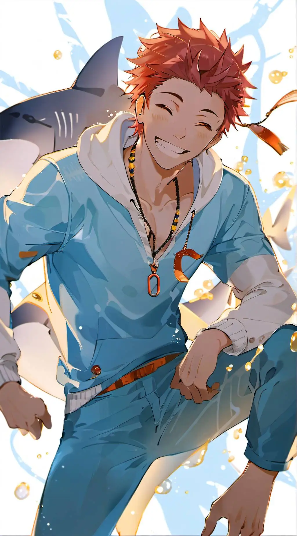 ai character: eijiro kirishima  background
