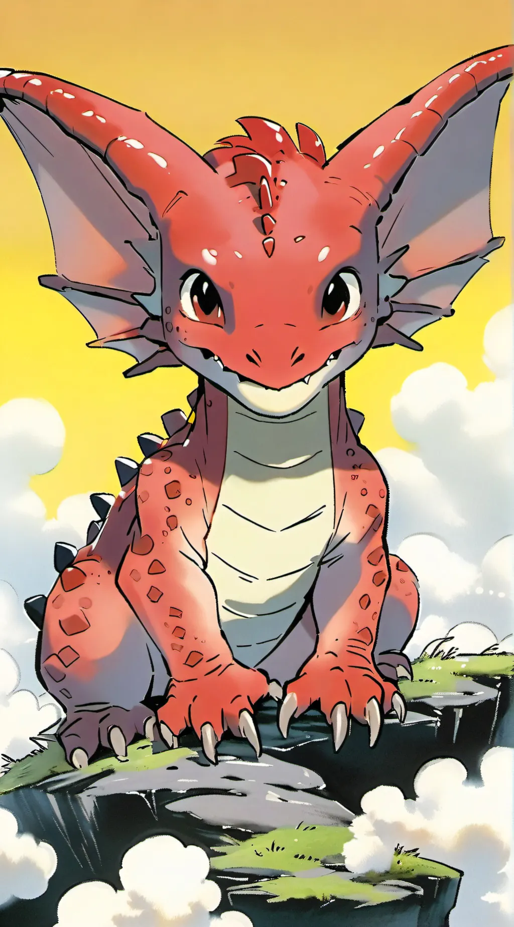 ai character: babt dragon background