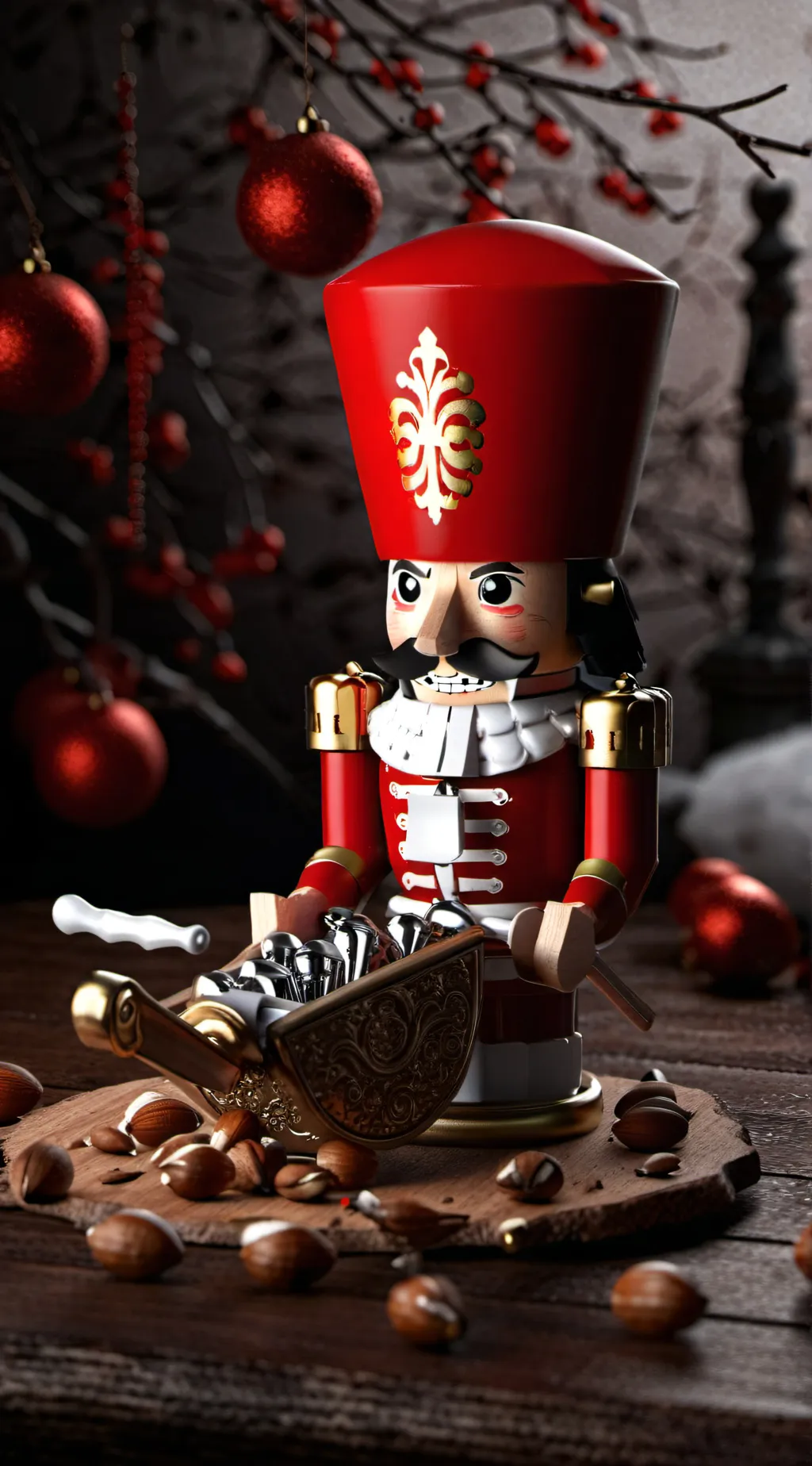 ai character: nut cracker  background