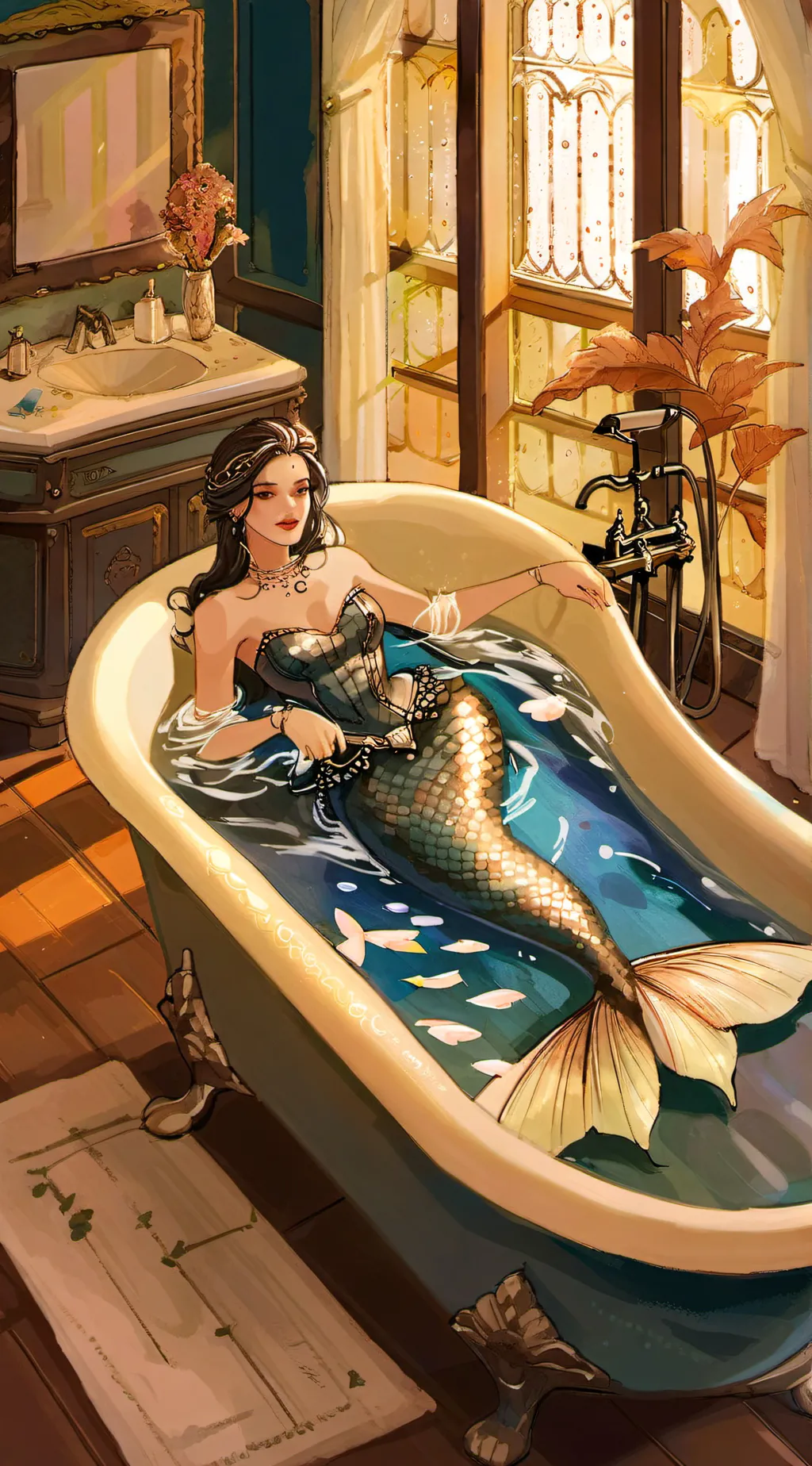 ai character: Mermaid ring background