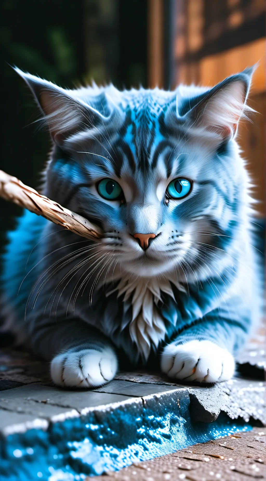 ai character: Jayfeather ✨😺 background