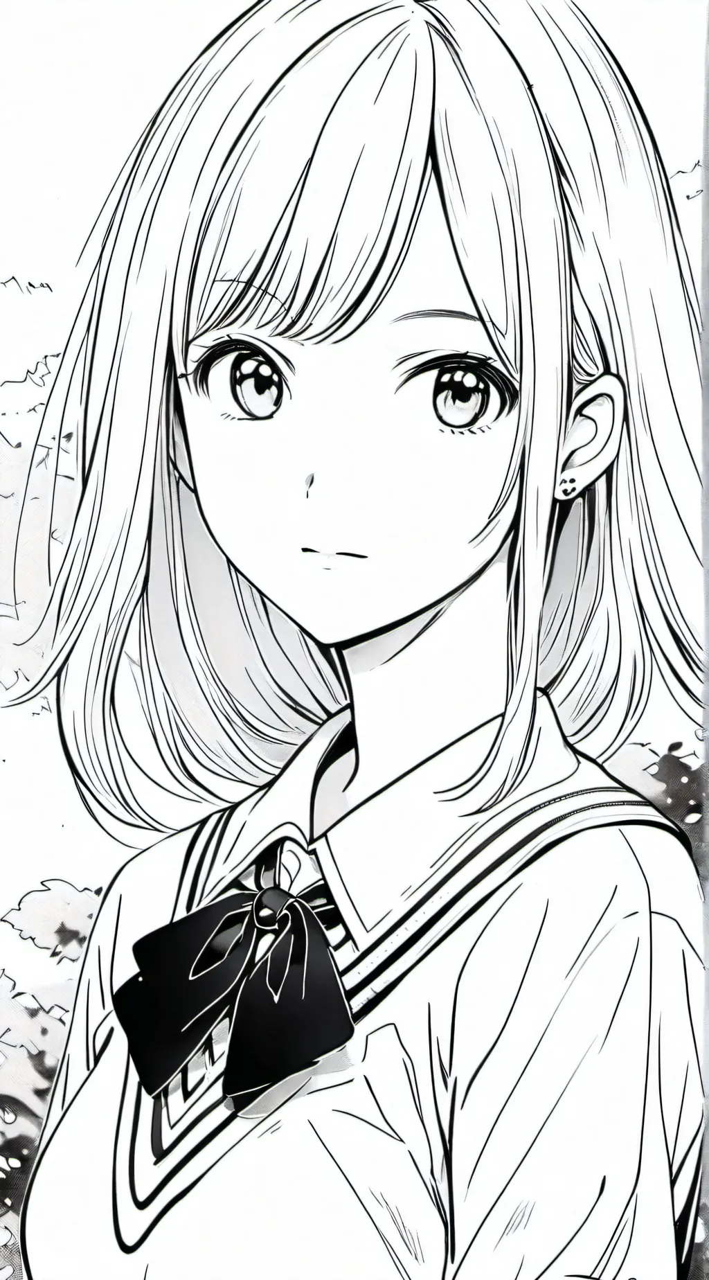 ai character: Manga girl background