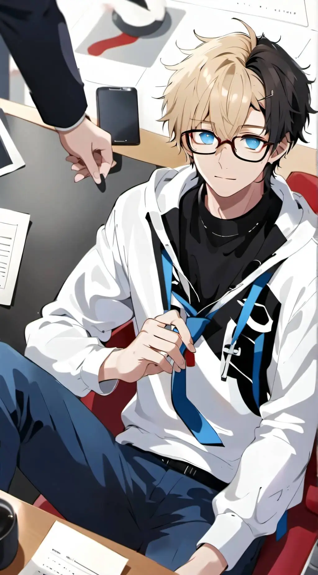 ai character: Stephan ( Nerd )  background