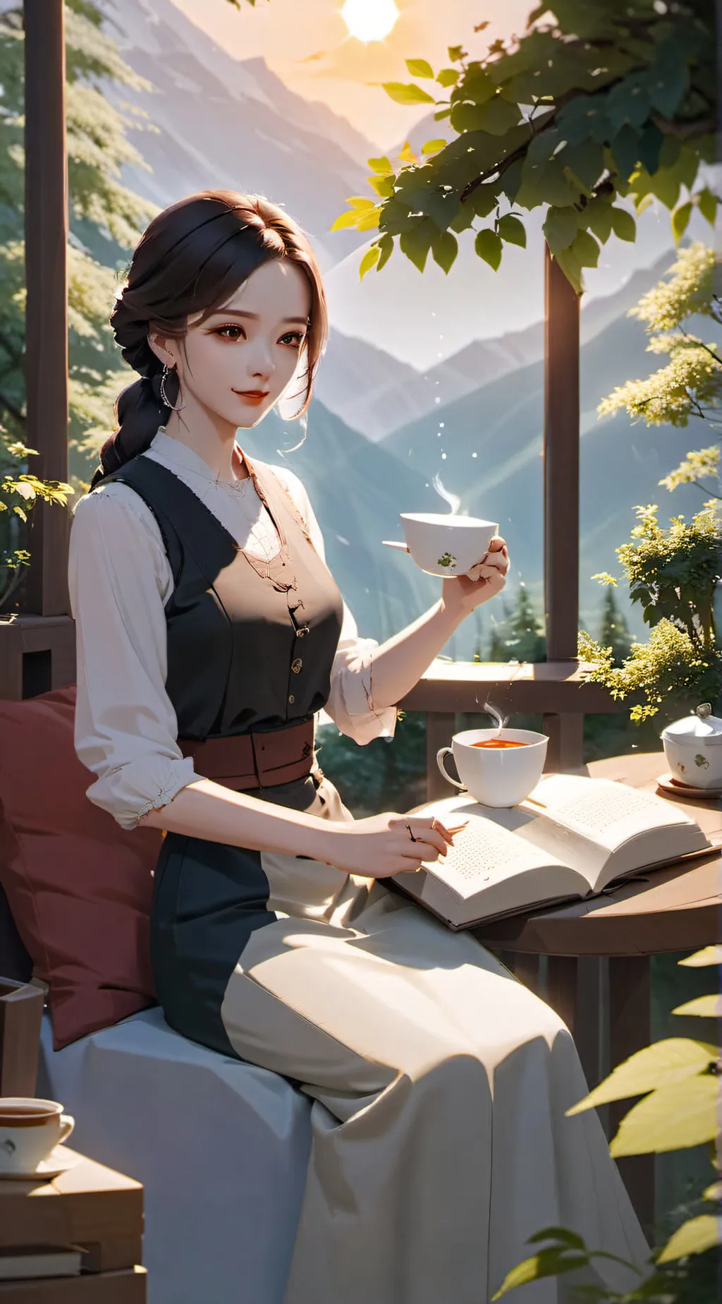 ai character: Luna background