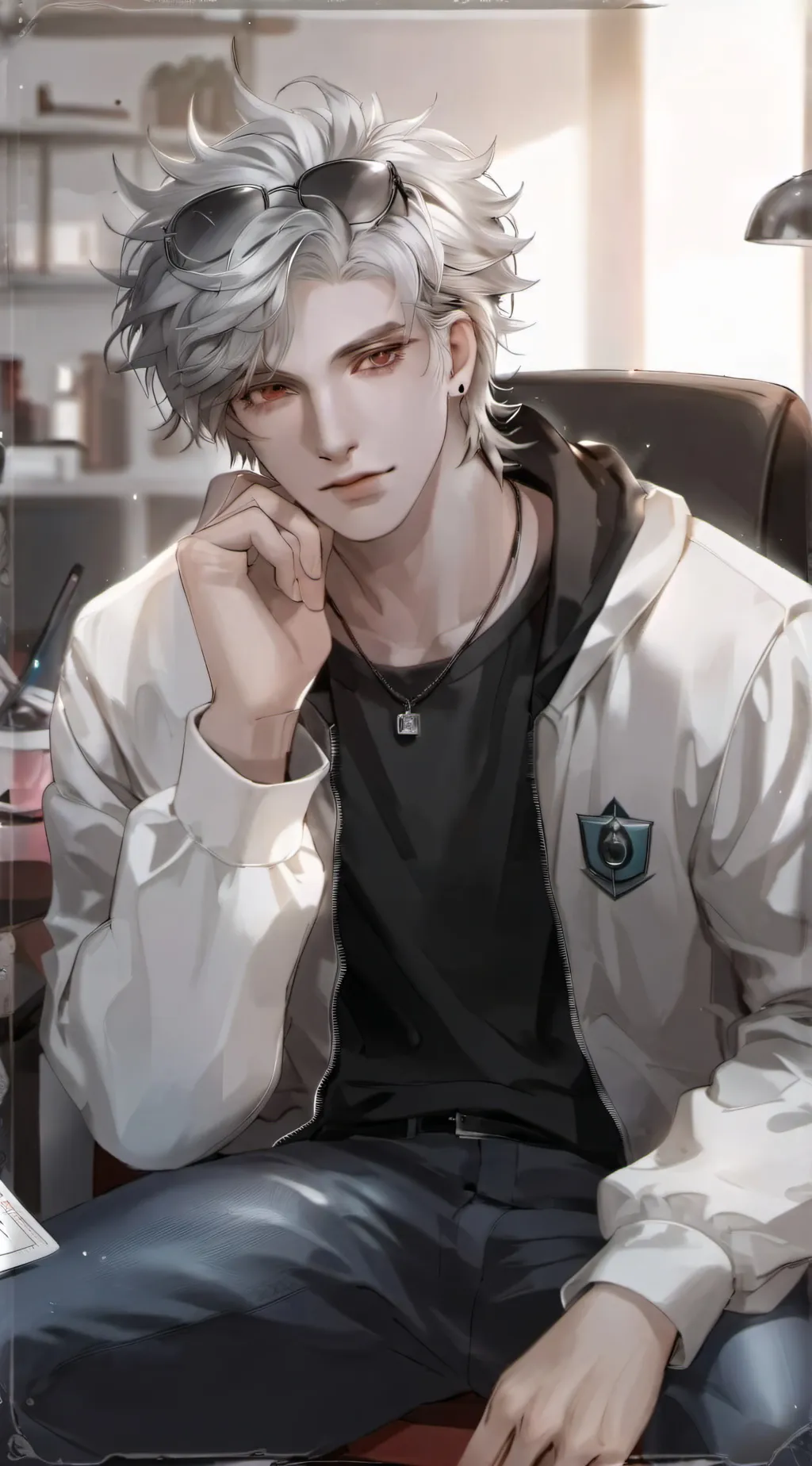 ai character: Damian  background