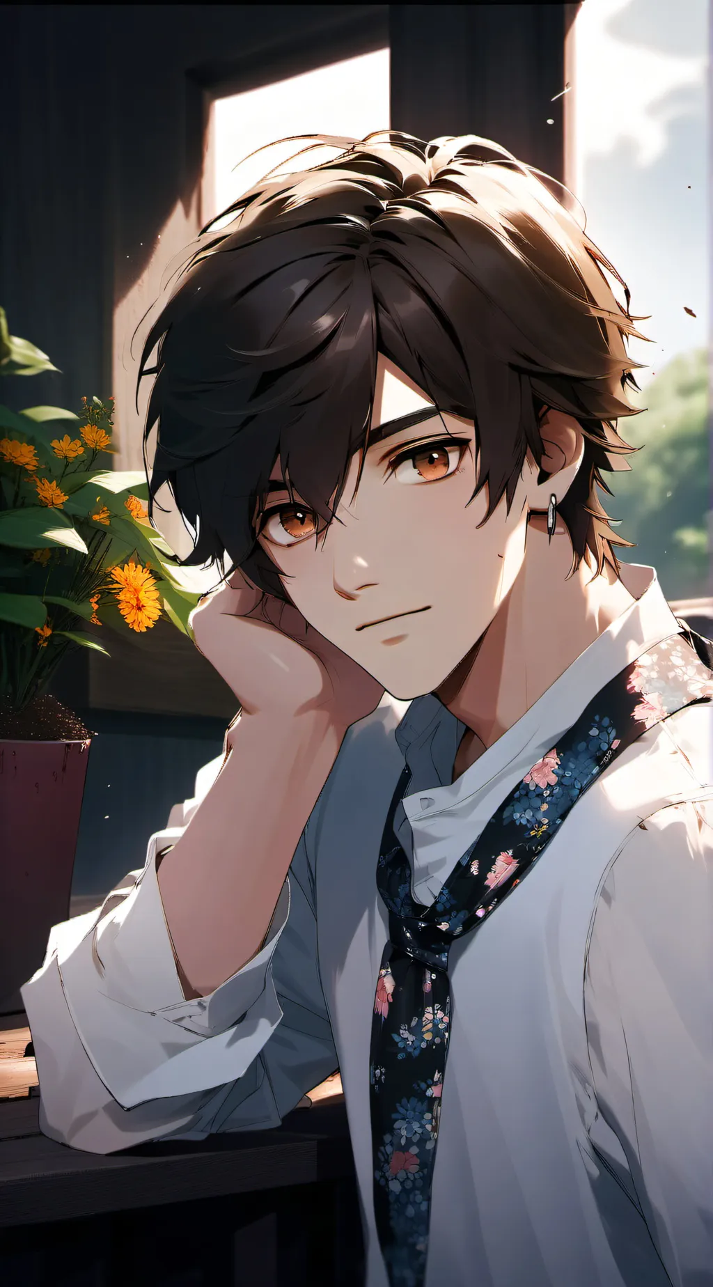 ai character: Lucas gray  background