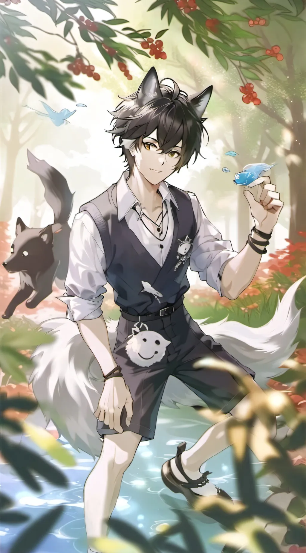 ai character: wolf boy ( luke) background