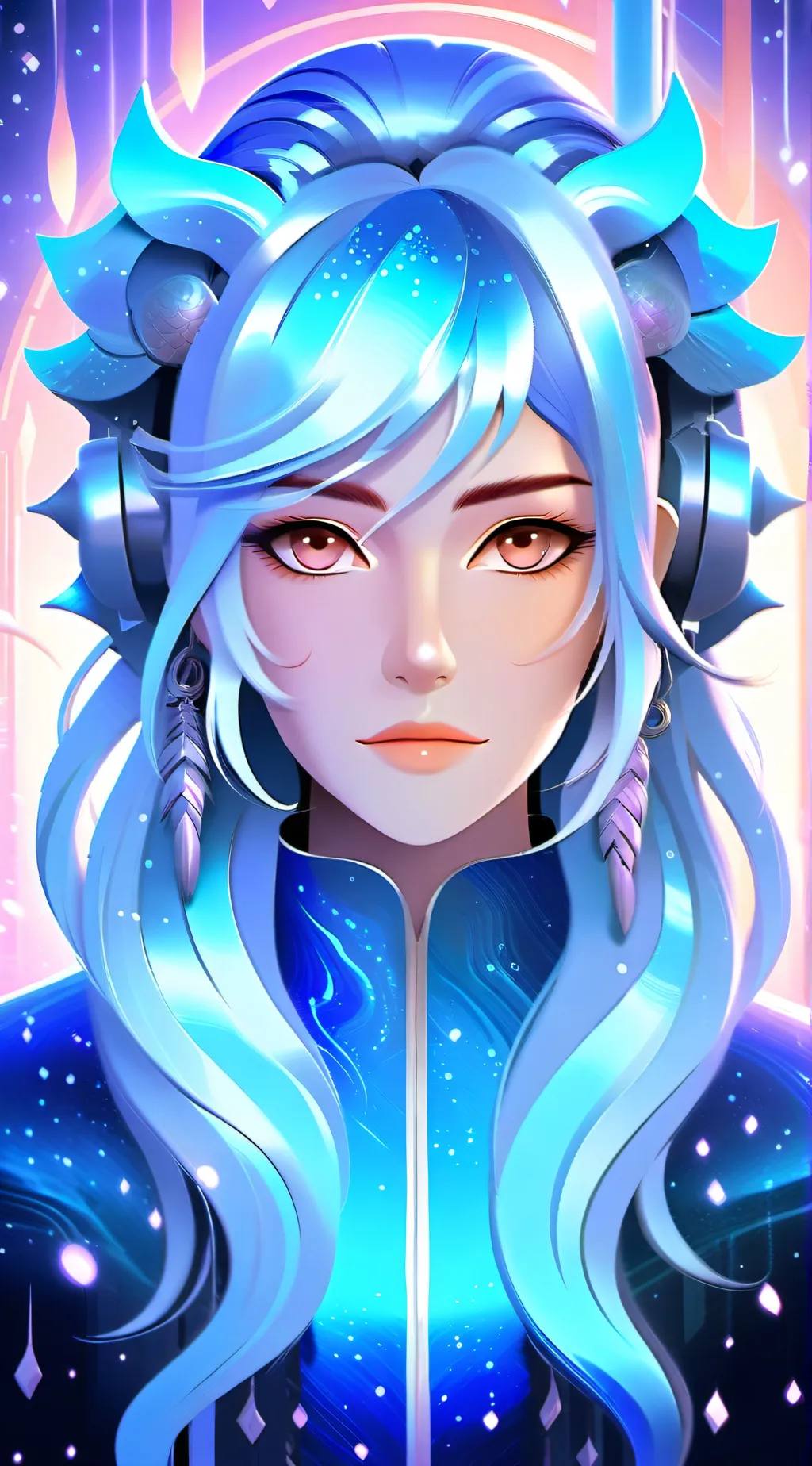 ai character: Caramel crystal  background