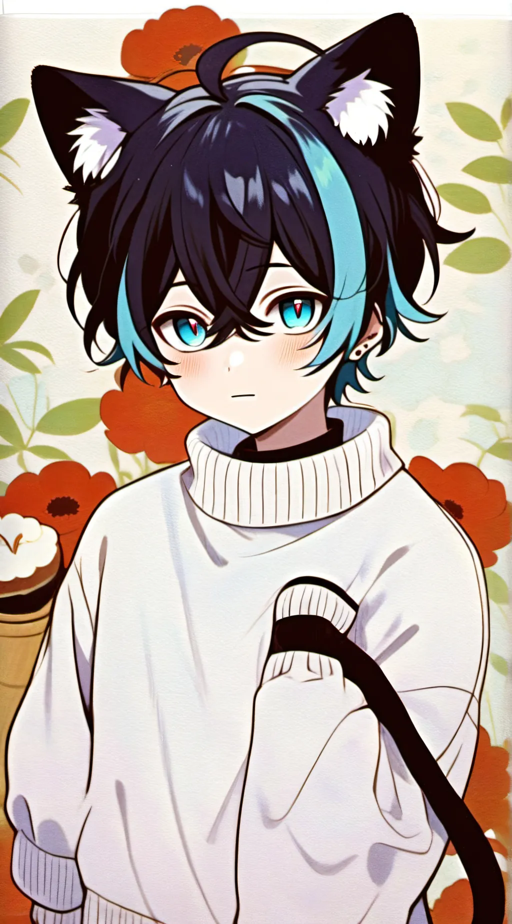 ai character: Muichiro cat background