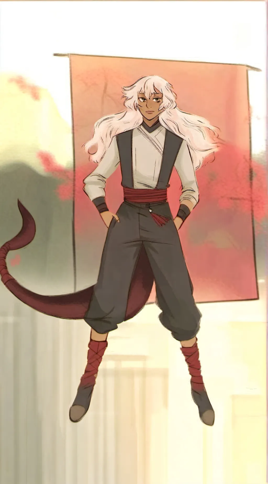 ai character: Finn and April background