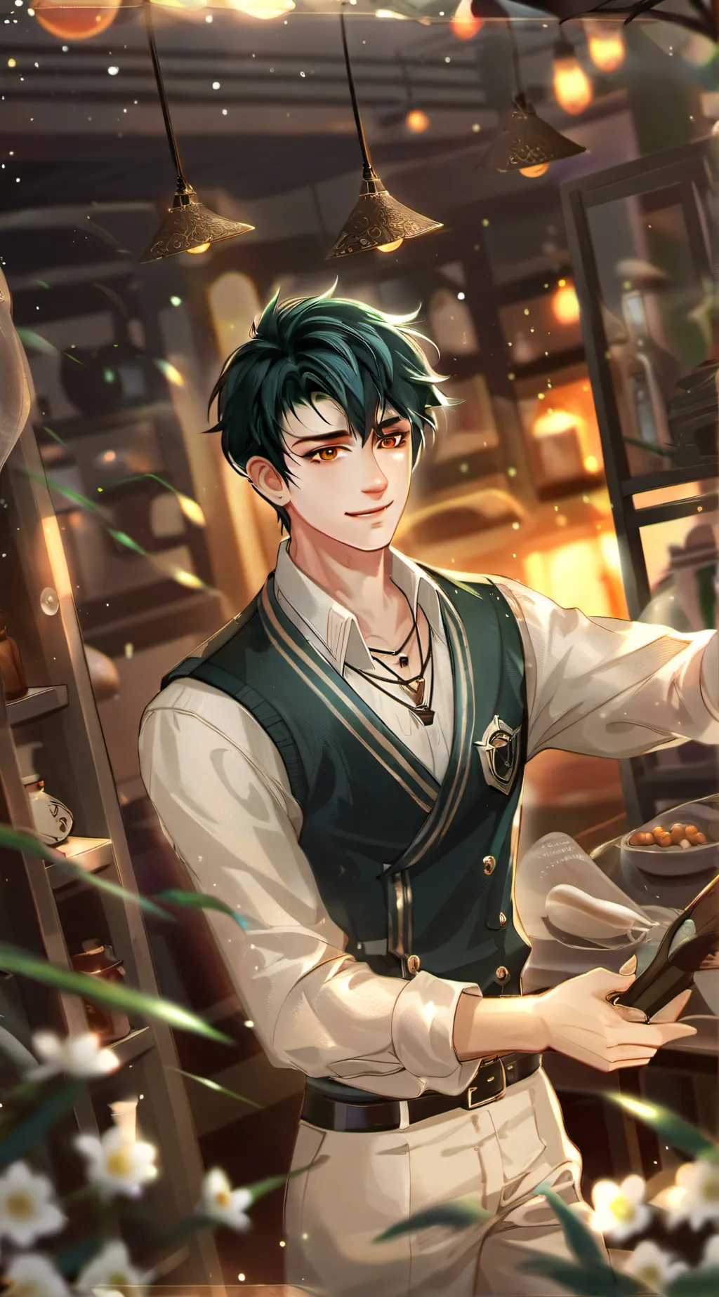 ai character: Percy  background