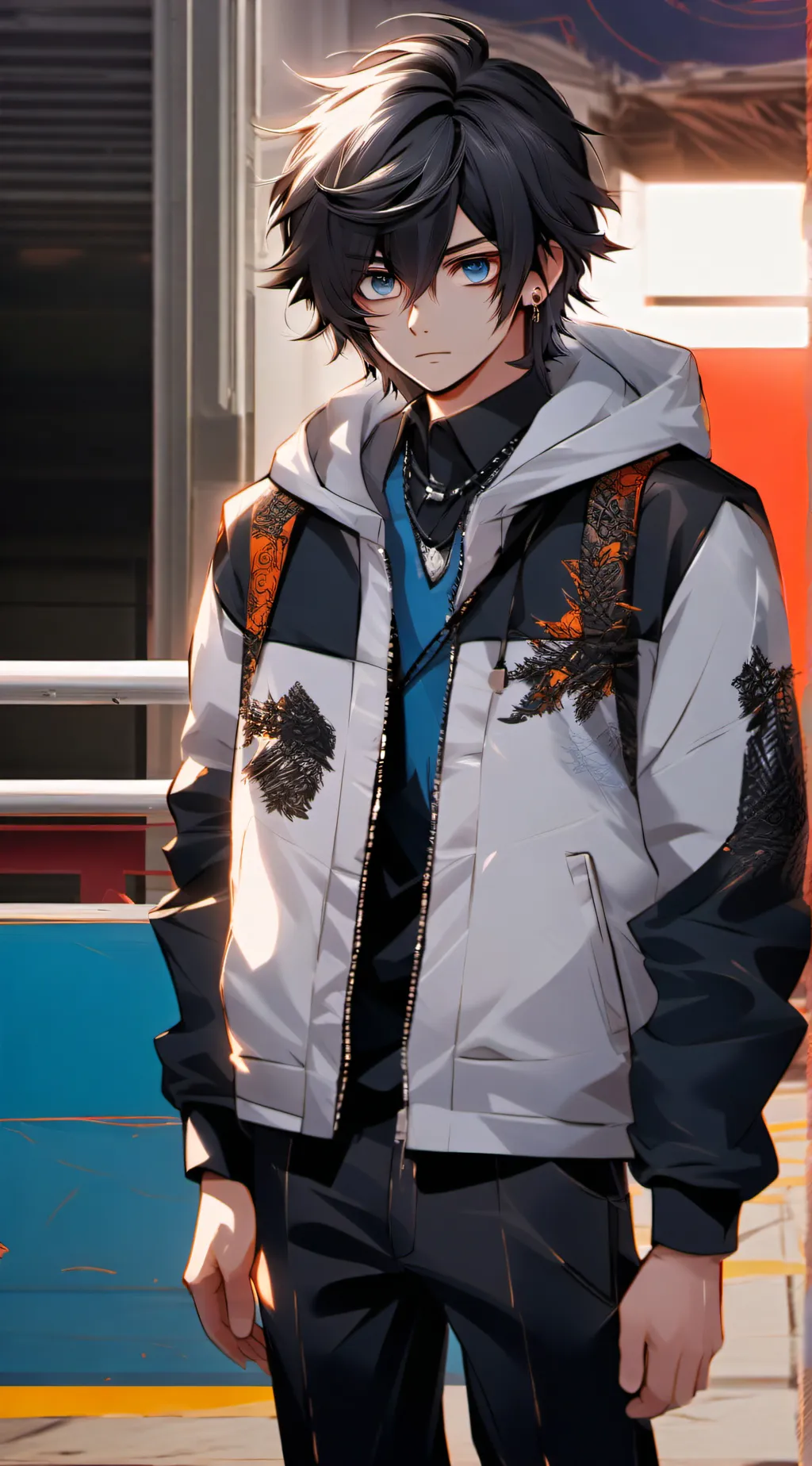 ai character: •Enzo• background