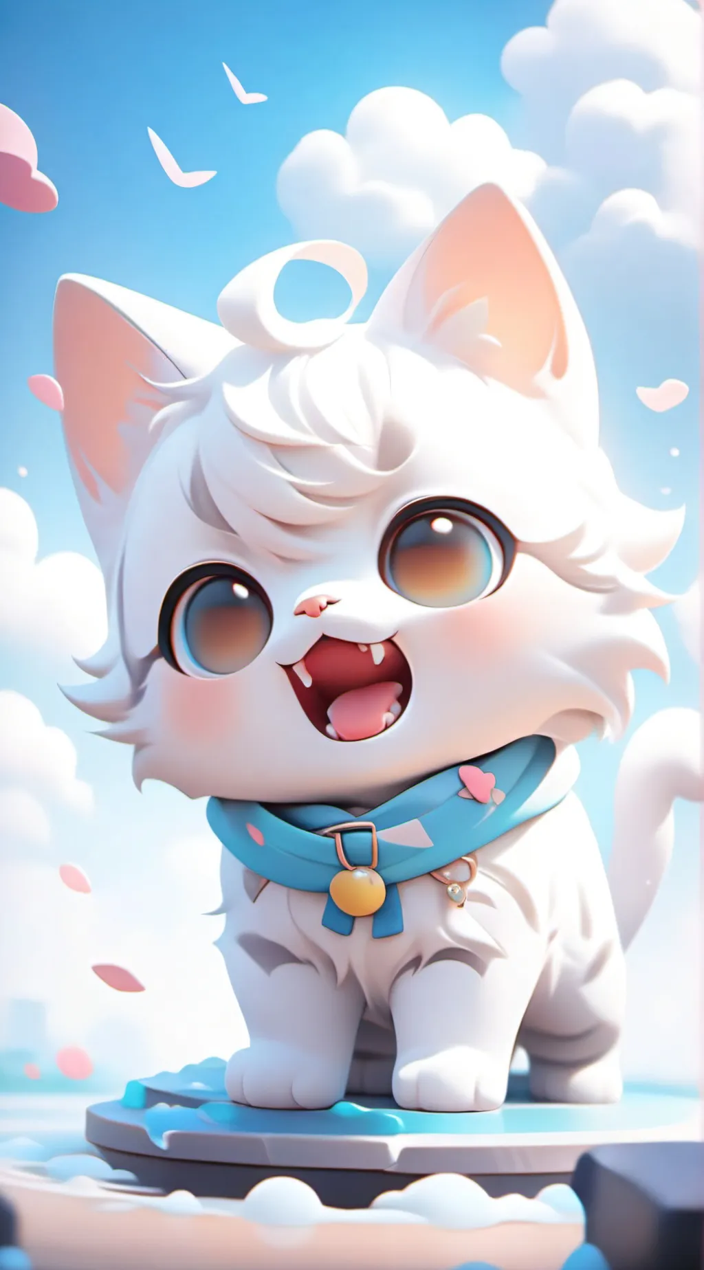 ai character: hungry giant cat background
