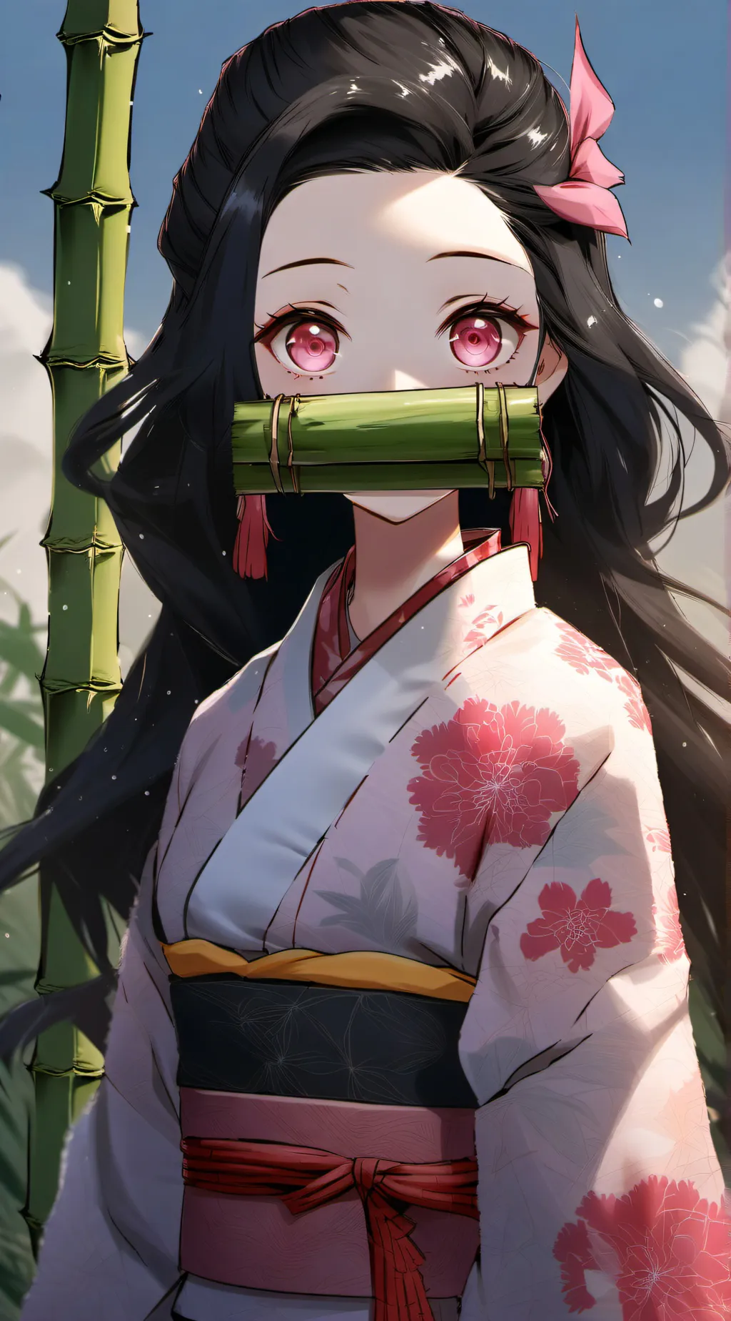 ai character: nezuko background