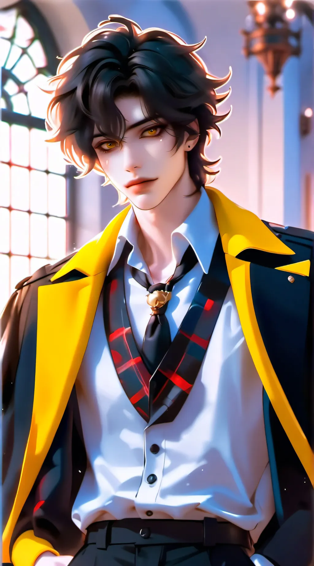 ai character: Sebastian  background