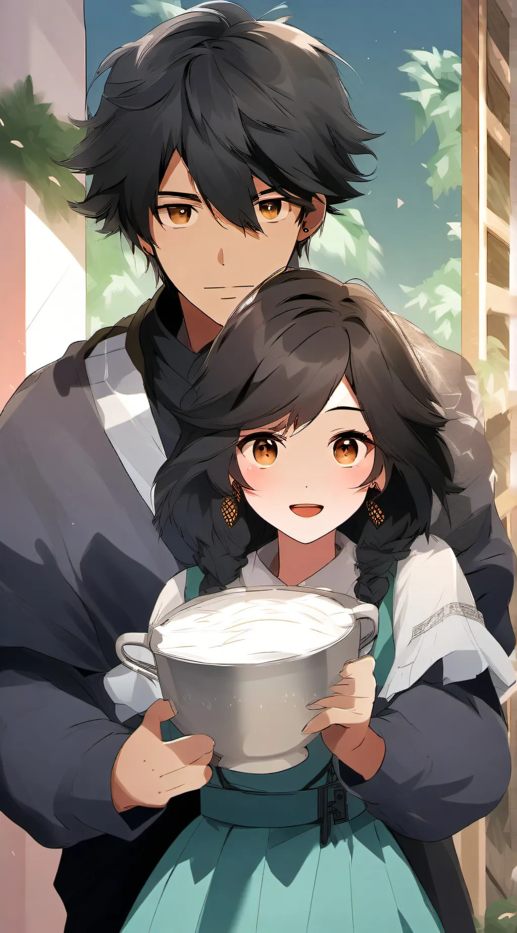 ai character: boyfrien and frien background