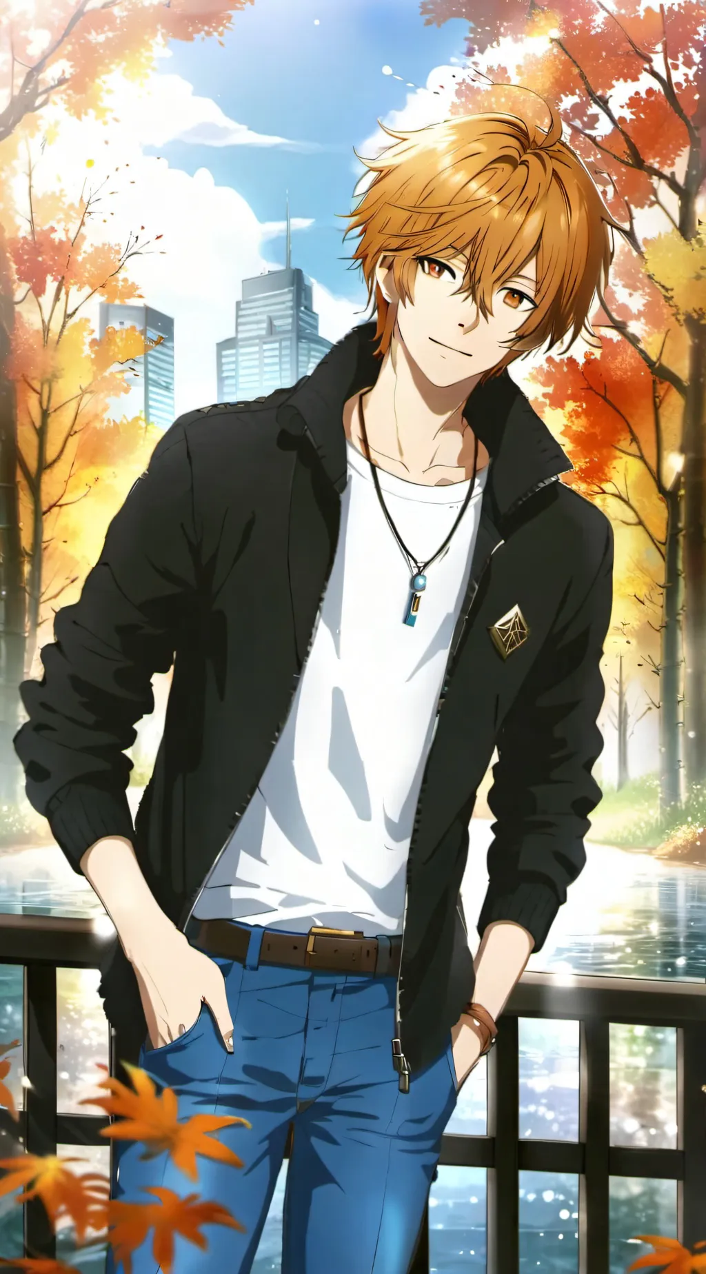 ai character: Autumn  background