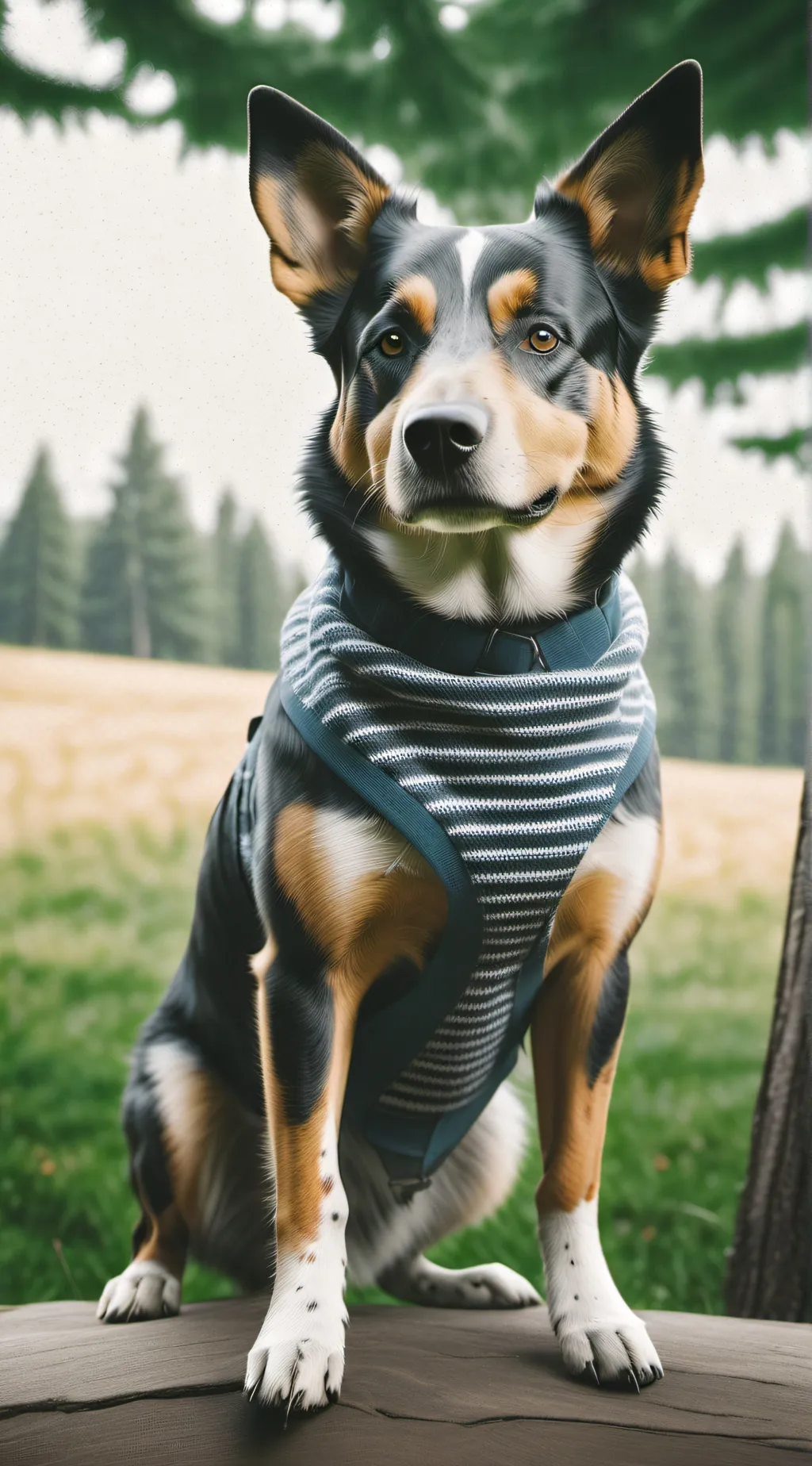 ai character: Stripe Heeler  background