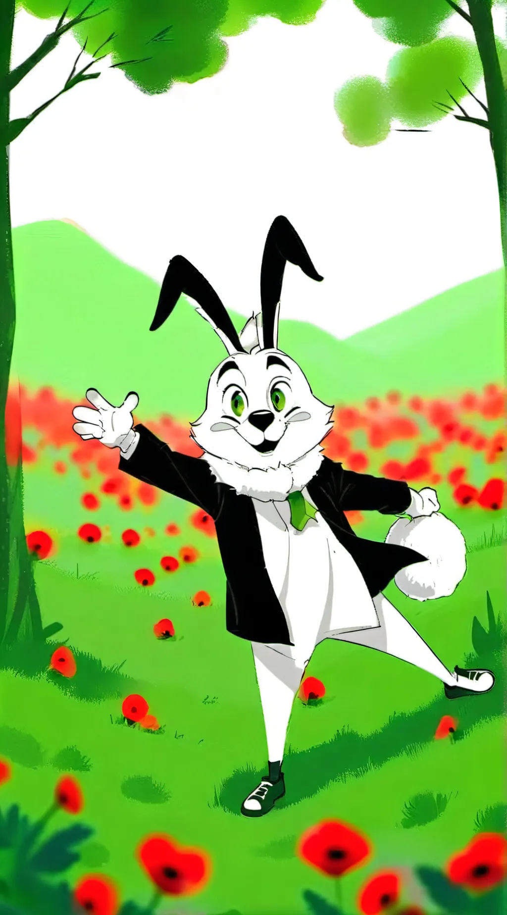 ai character: Hoppy Hopscotch  background