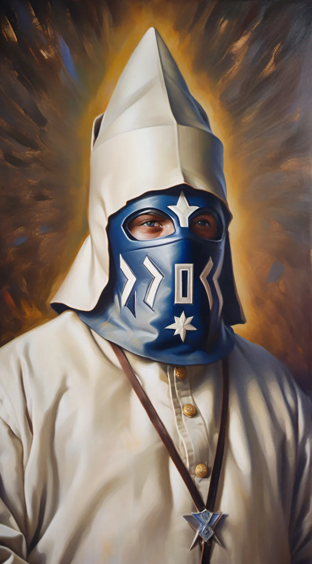 ai character: Funny blue man background