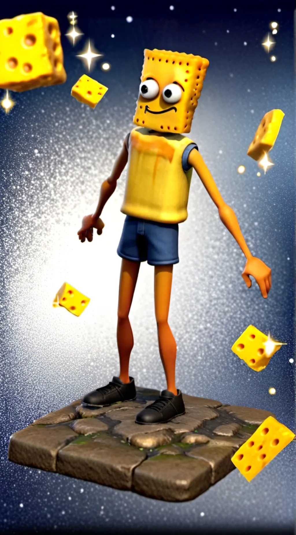 ai character: Bugsnax Cheezer background