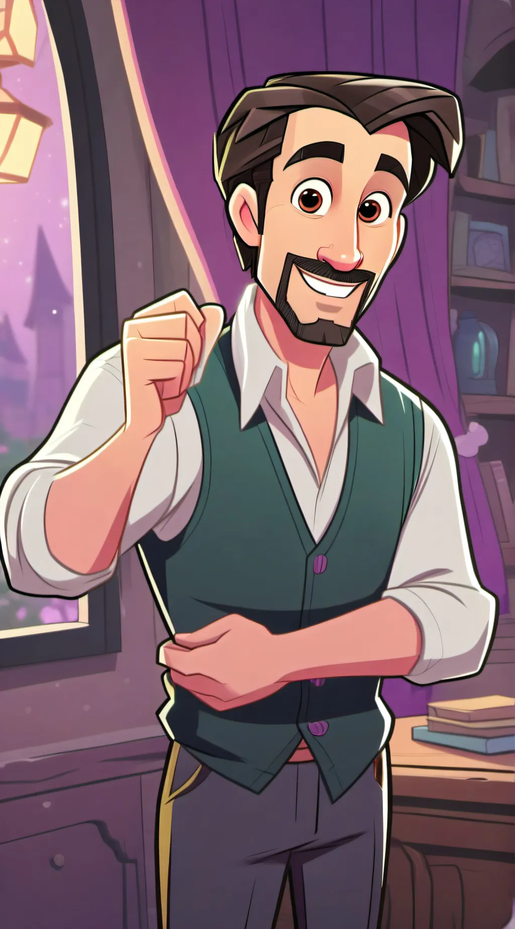 ai character: James Howard  background