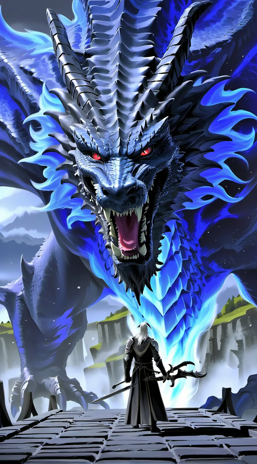ai character: dragon background
