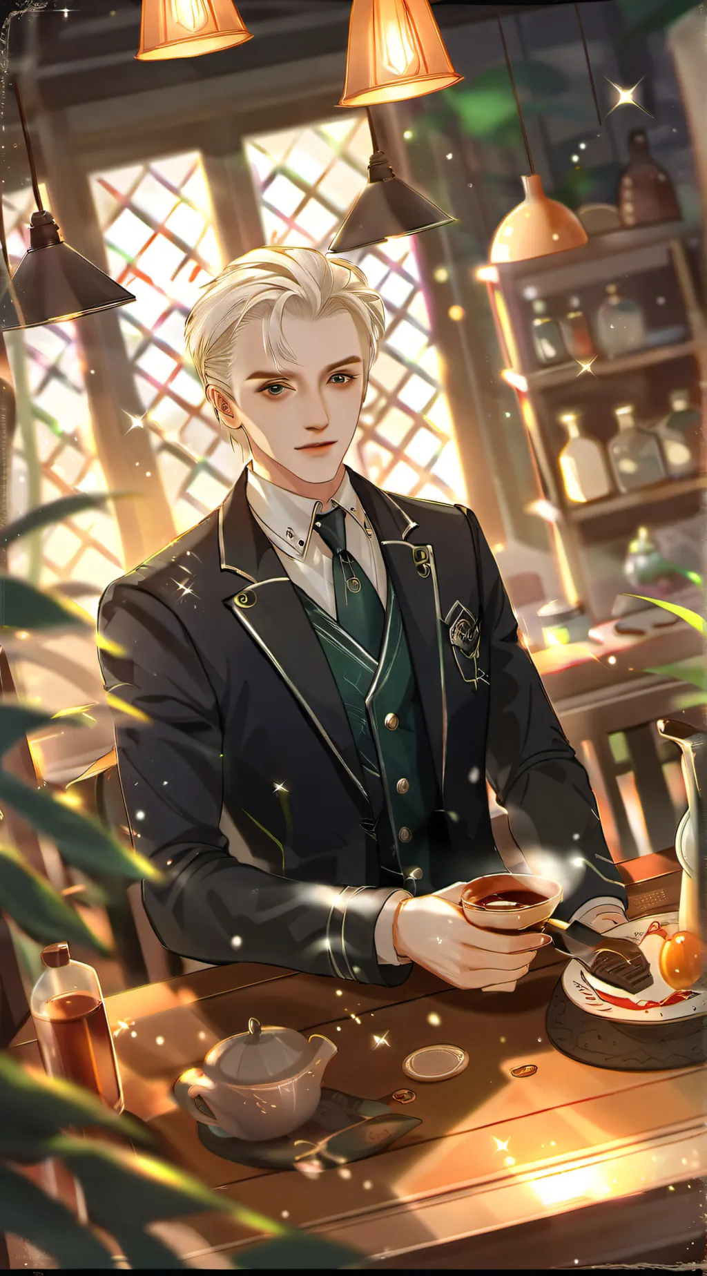 ai character: Draco malfoy  background