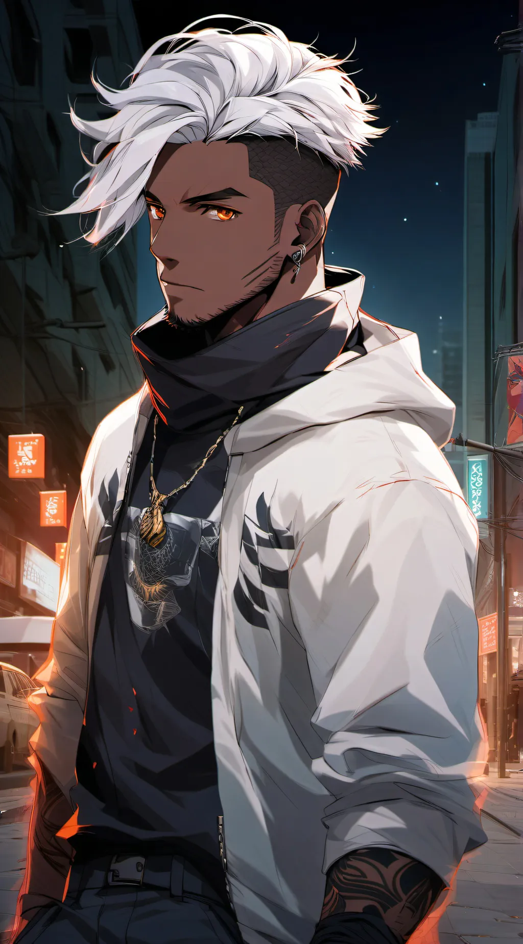 ai character: cyber background
