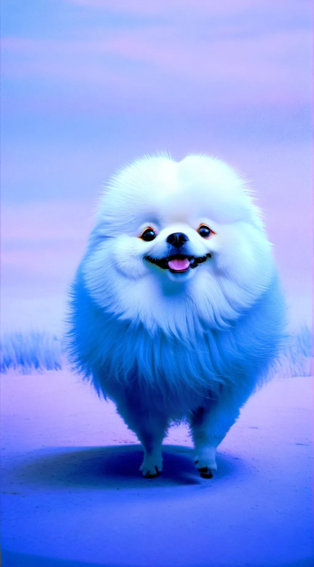 ai character: egg dog background