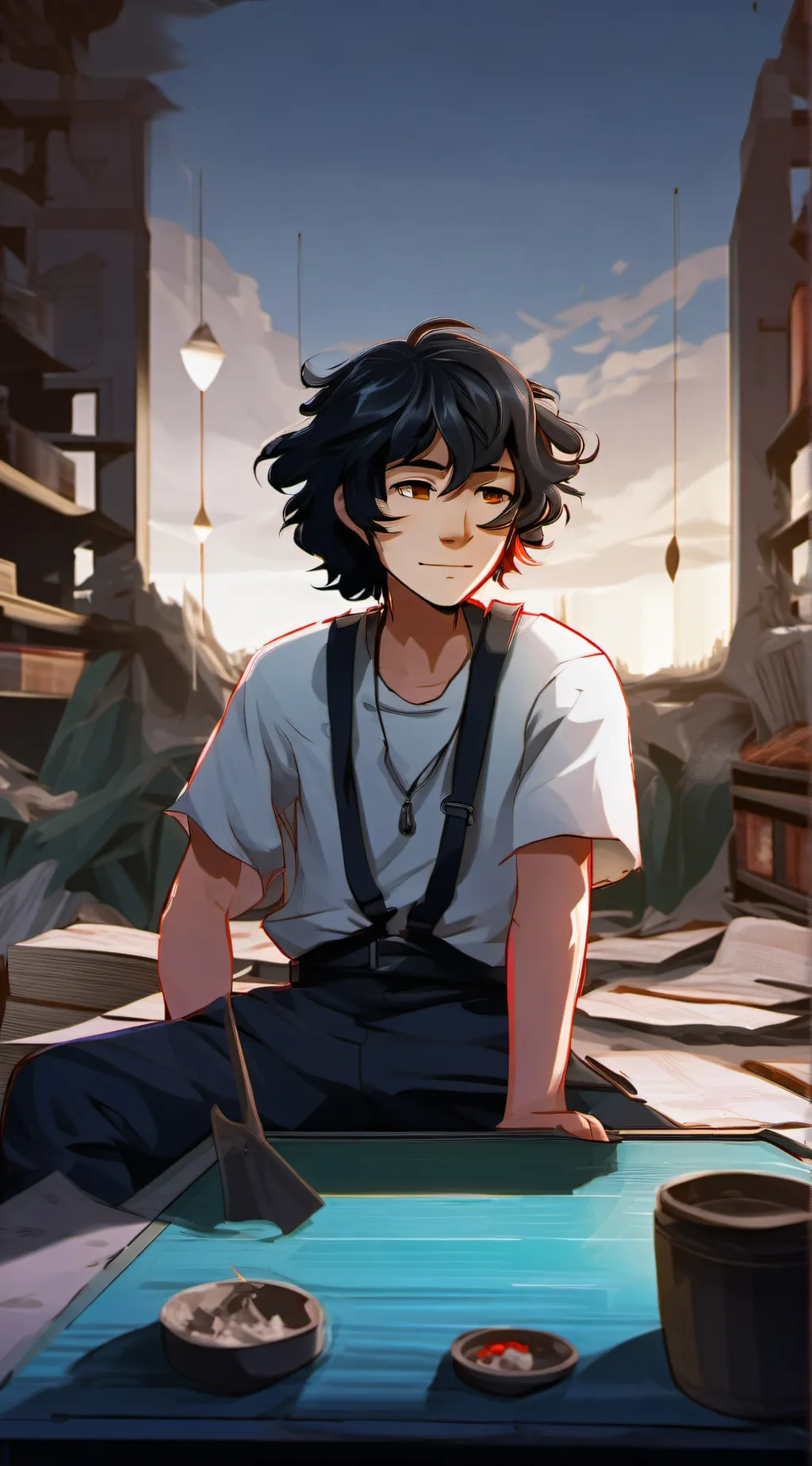 ai character: Nico di Angelo background