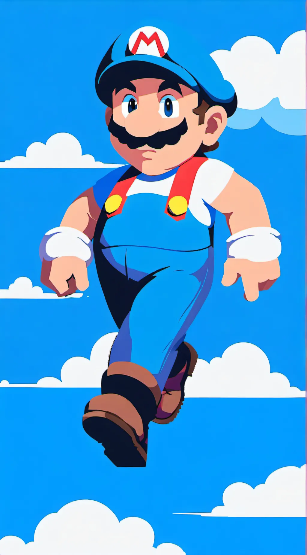 ai character: Mario on crack background