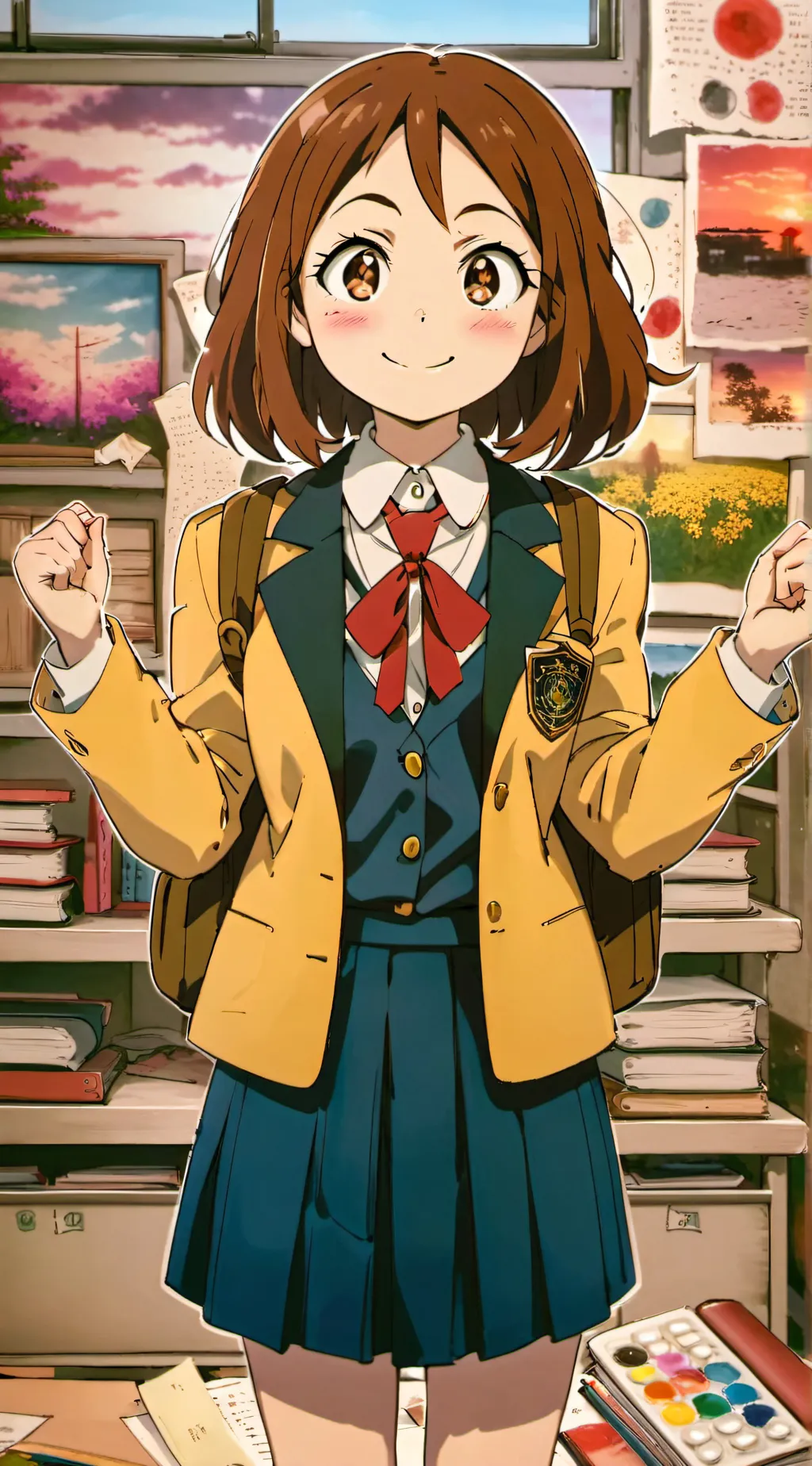 ai character: Ochaco uraraka background