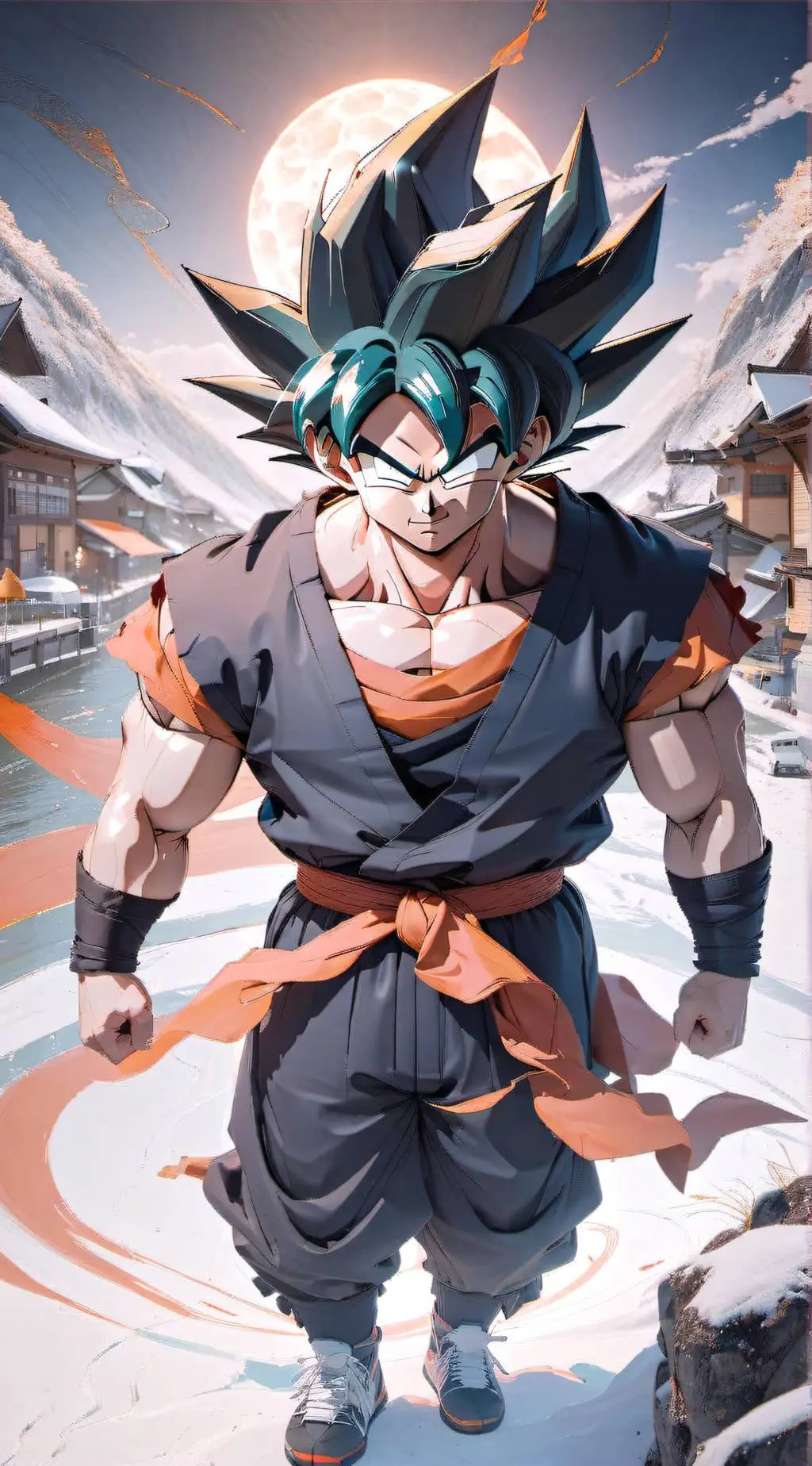 ai character: Goku  background