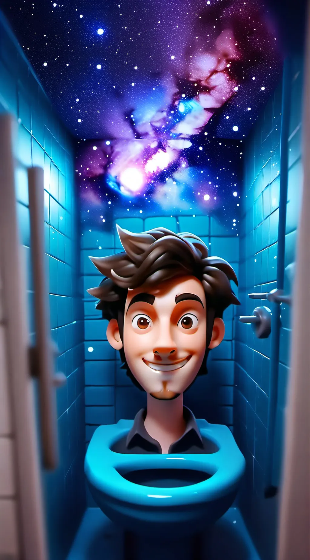ai character: SKIBIDI TOILET  background