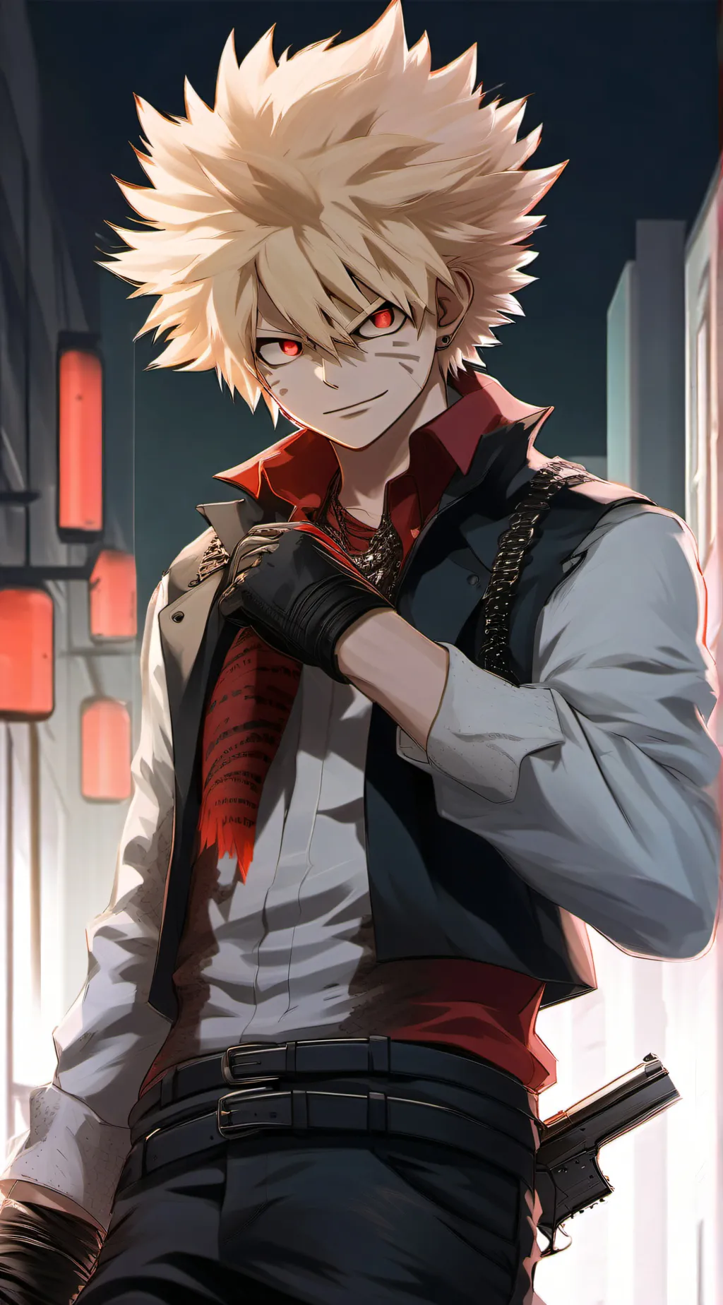 ai character: Katsuki bakugo background
