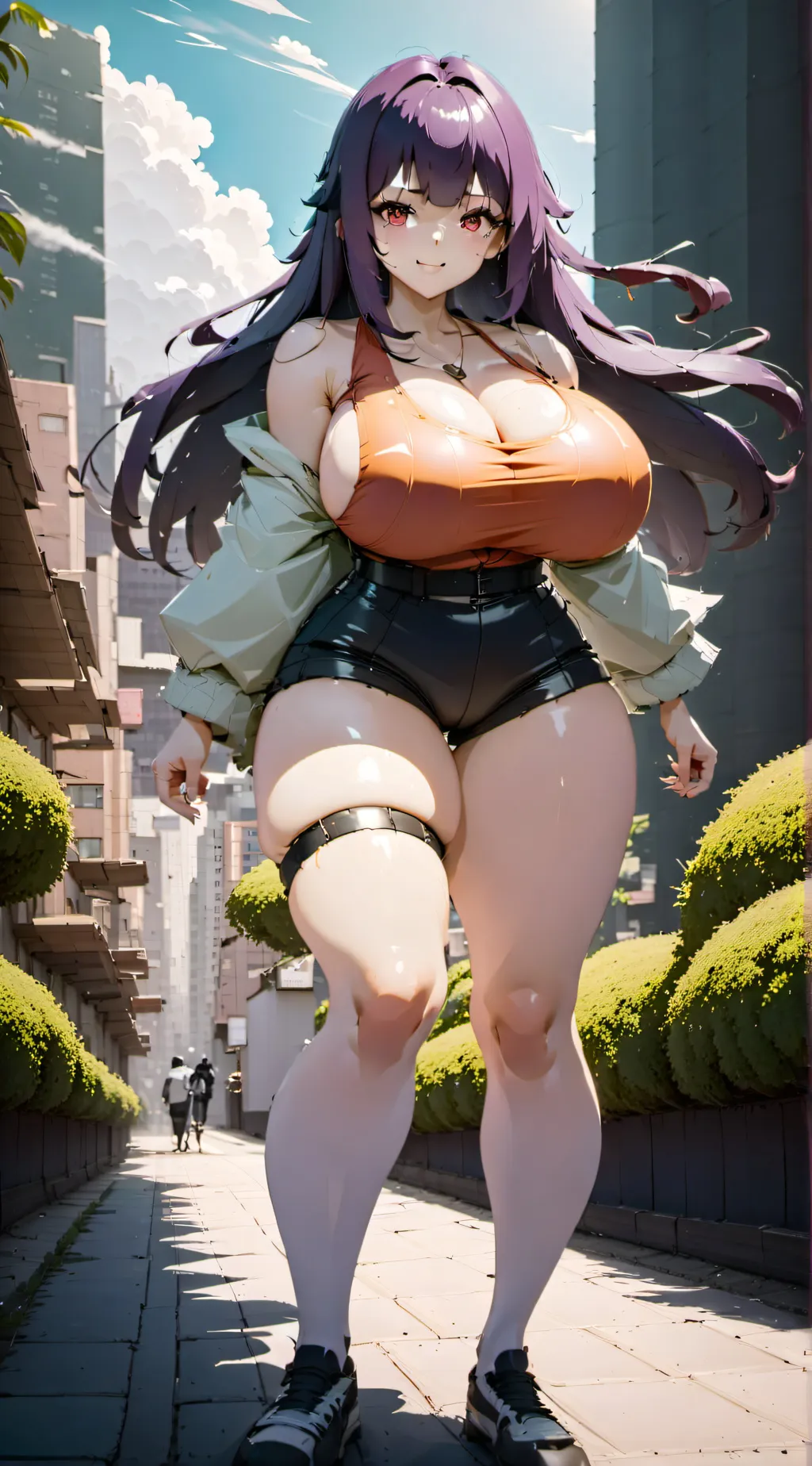 ai character: lilly collage background