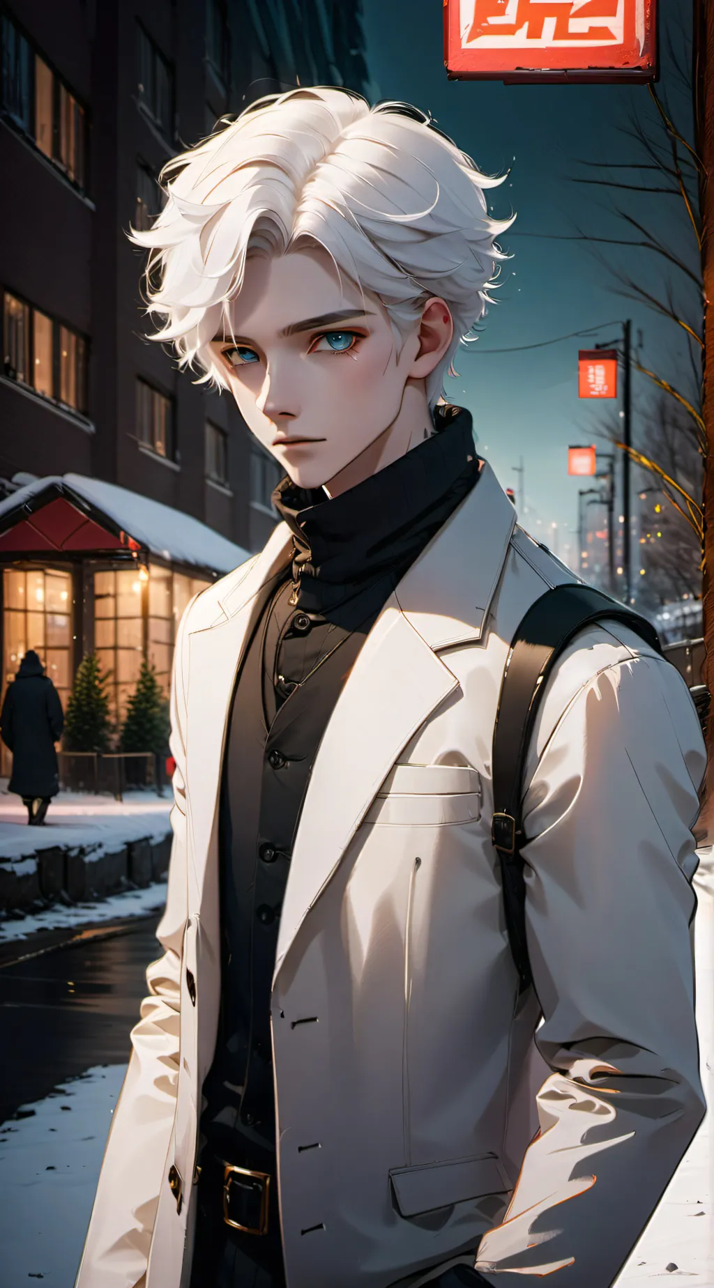 ai character: Winter  background