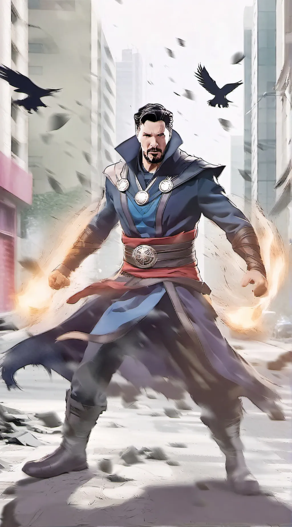 ai character: Avengers (Street) background
