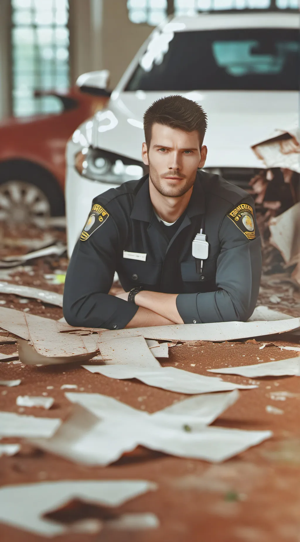 ai character: 🚗  CAR CRASH! 💥 background