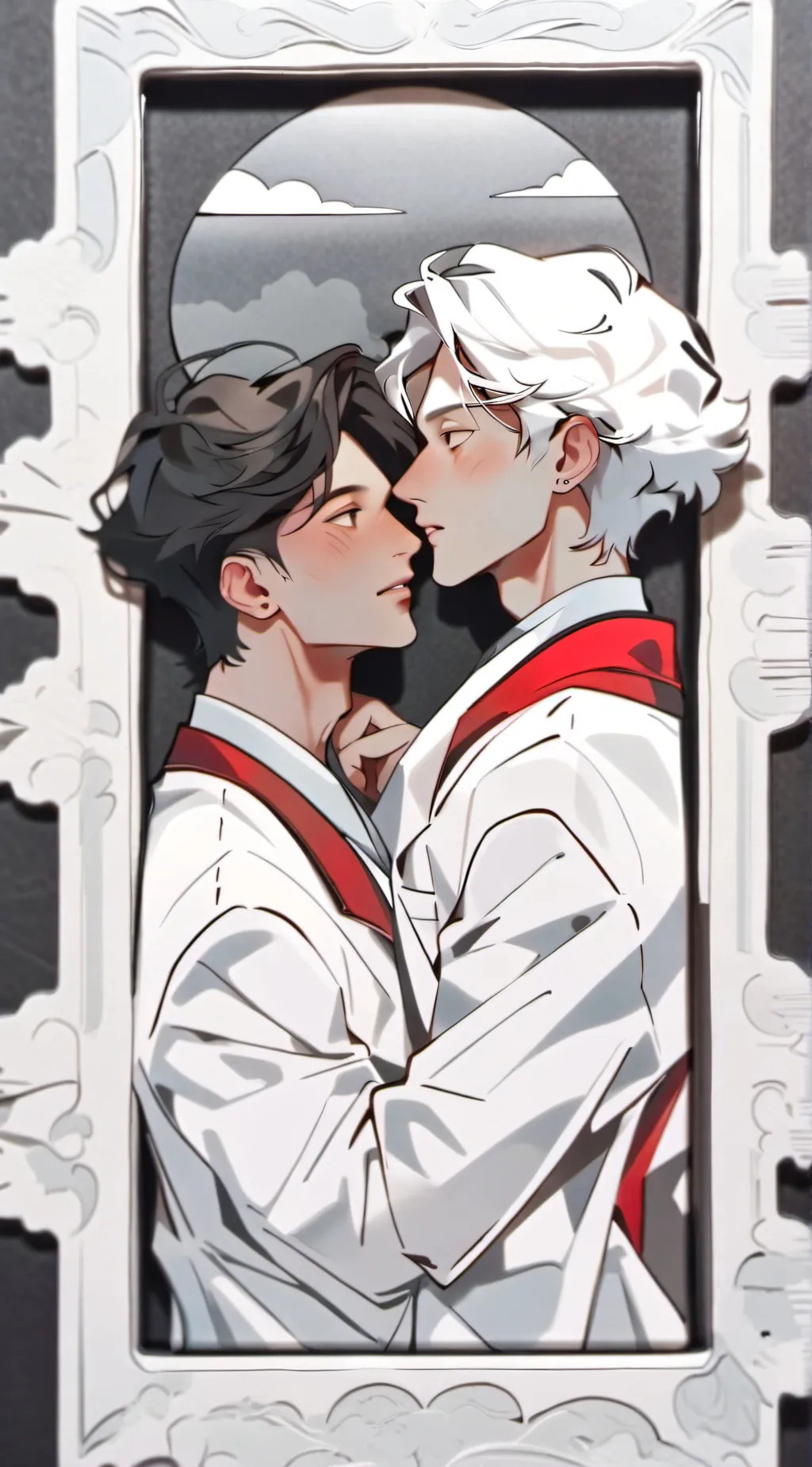 ai character: two guy men background