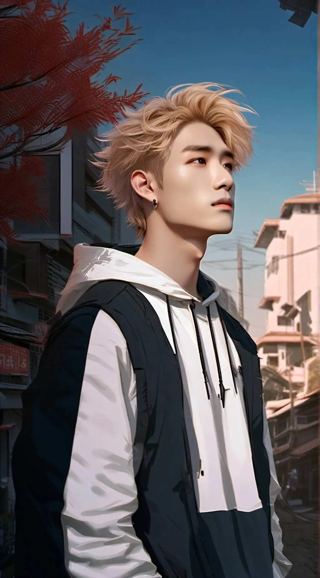 ai character: Bangchan  background