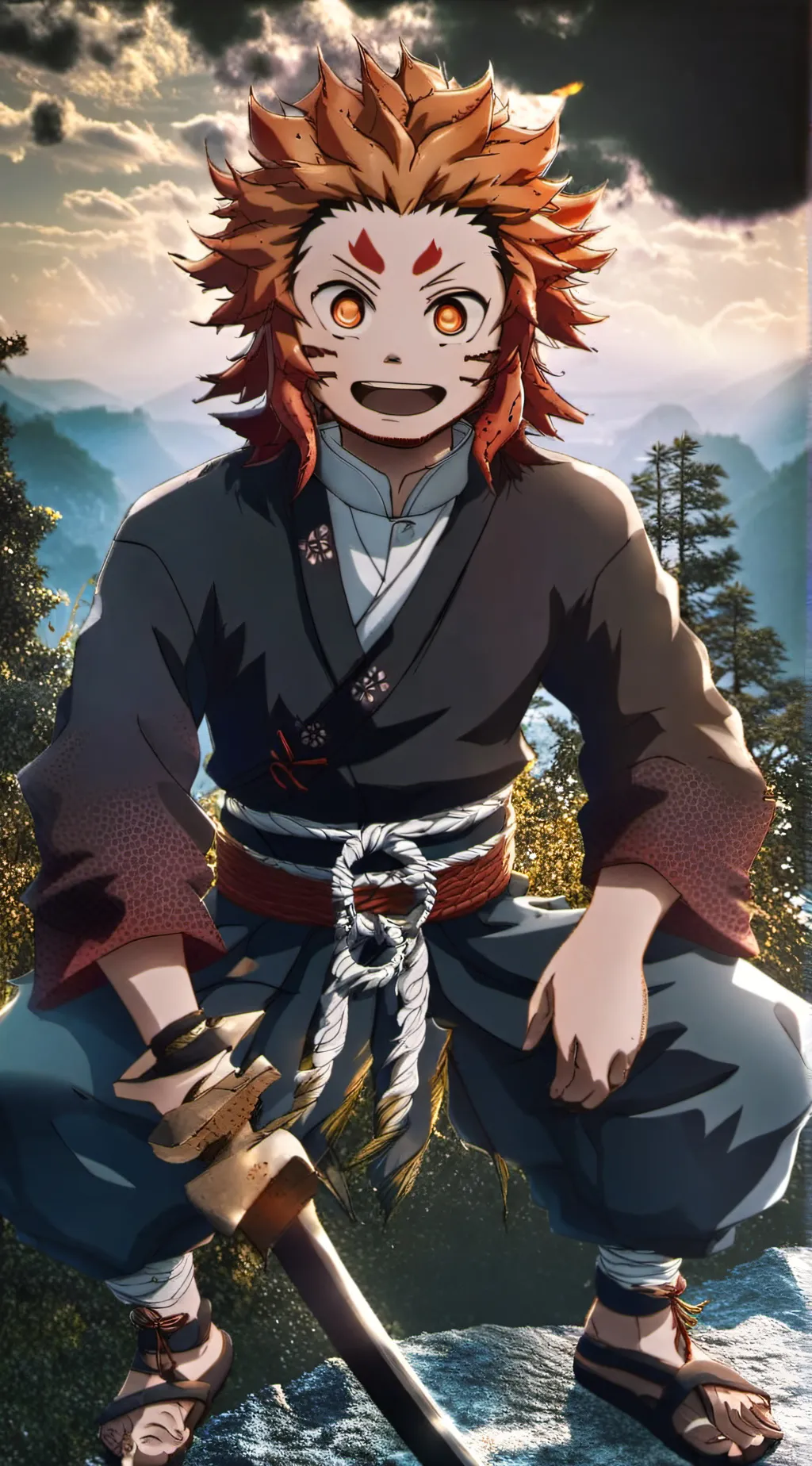 ai character: rengoku background