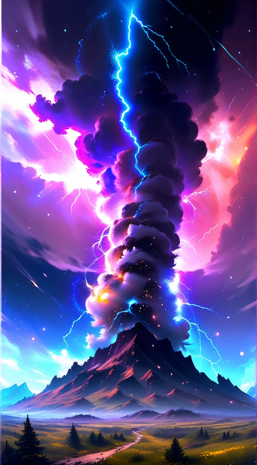 ai character: Mha X storm background