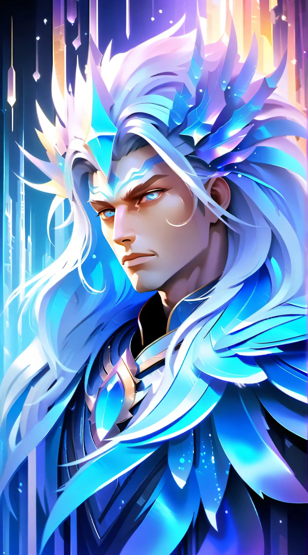ai character: King Frost. background