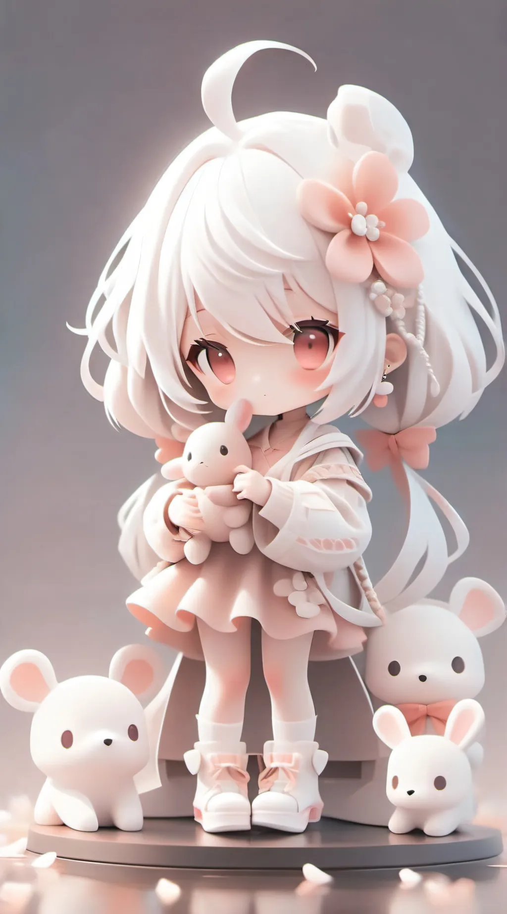 ai character: smiling critters  background
