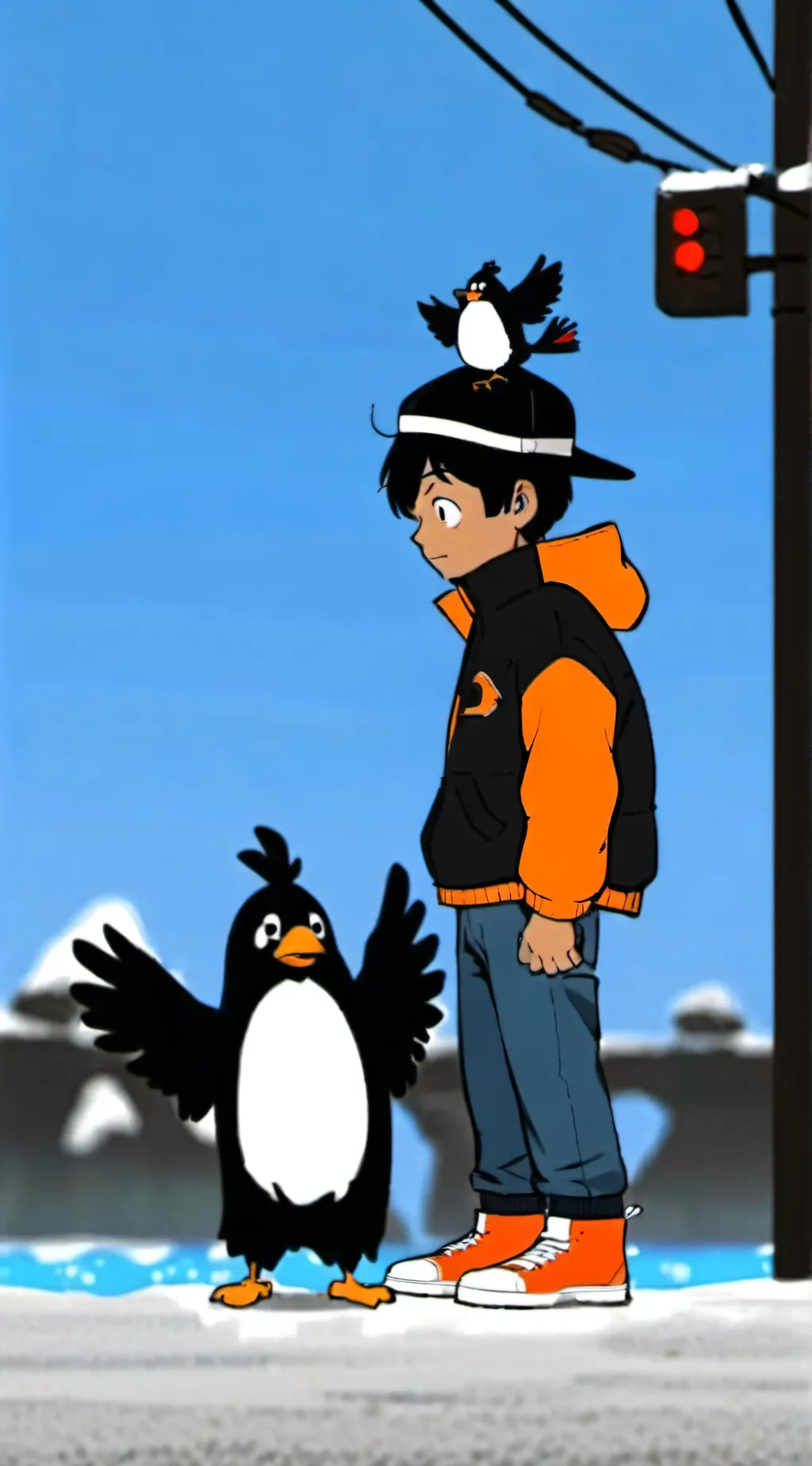 ai character: Baby tokoyami! background