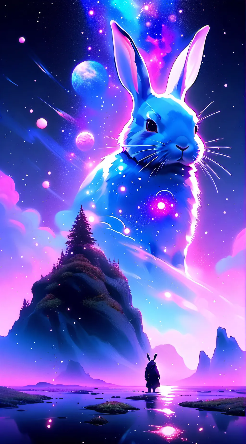 ai character: Star Bunny background